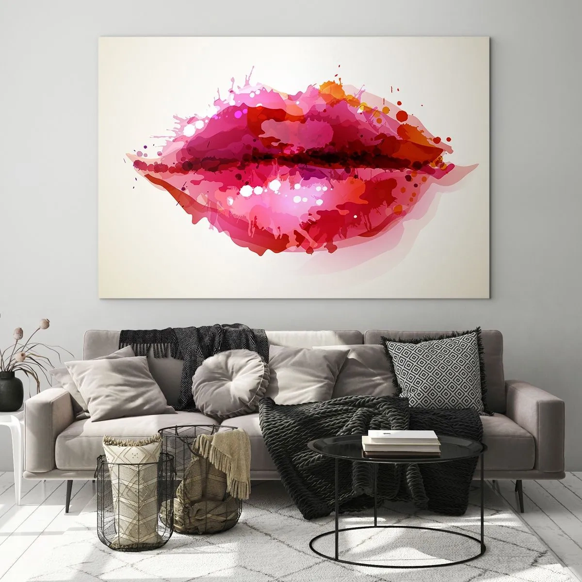 Tablou pe sticlă - O nuanță mai roșie de roșu - 100x70 cm