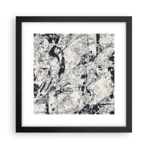 Poster în ramă neagră - Întrepătrunderea contrariilor - 30x30 cm