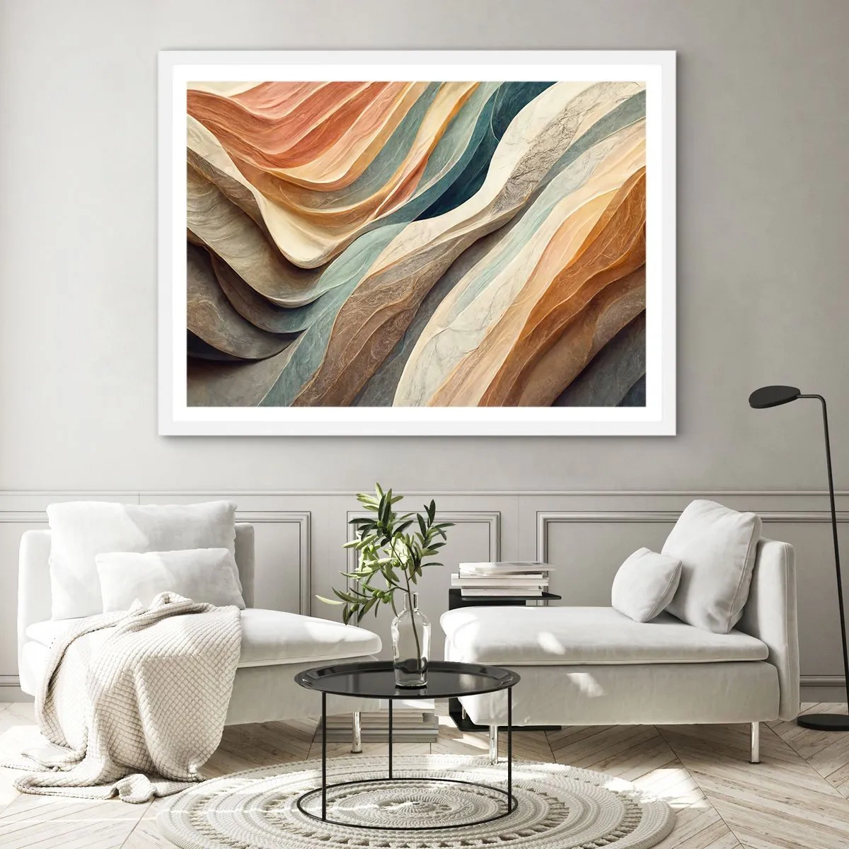 Poster în ramă albă - Momentul dinaintea schimbării - 50x40 cm