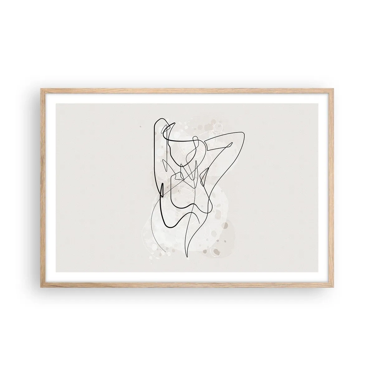 Poster în ramă de stejar deschis - Arta seducției - 91x61 cm