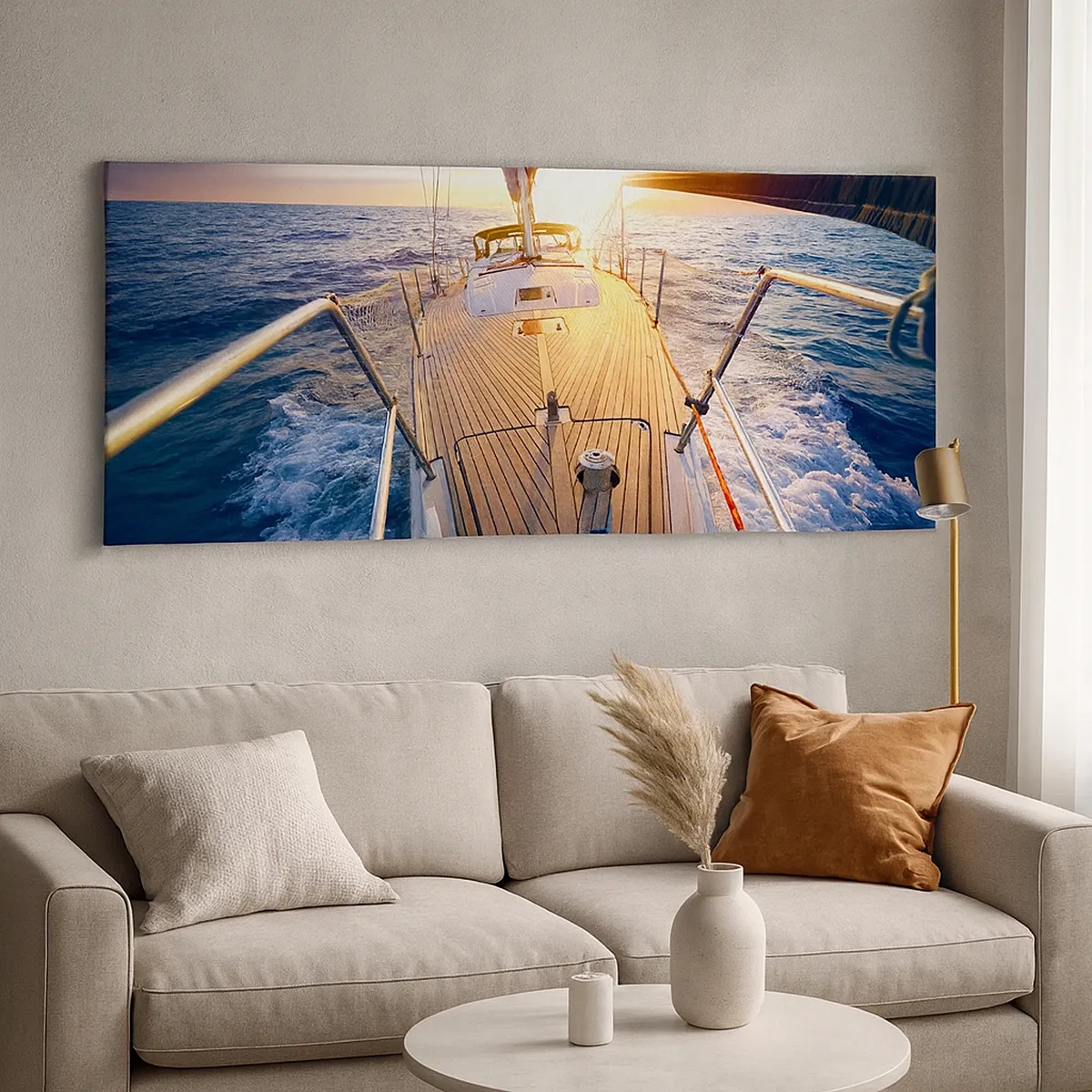 Tablou pe pânză - Alergând pe valuri - 30x30 cm