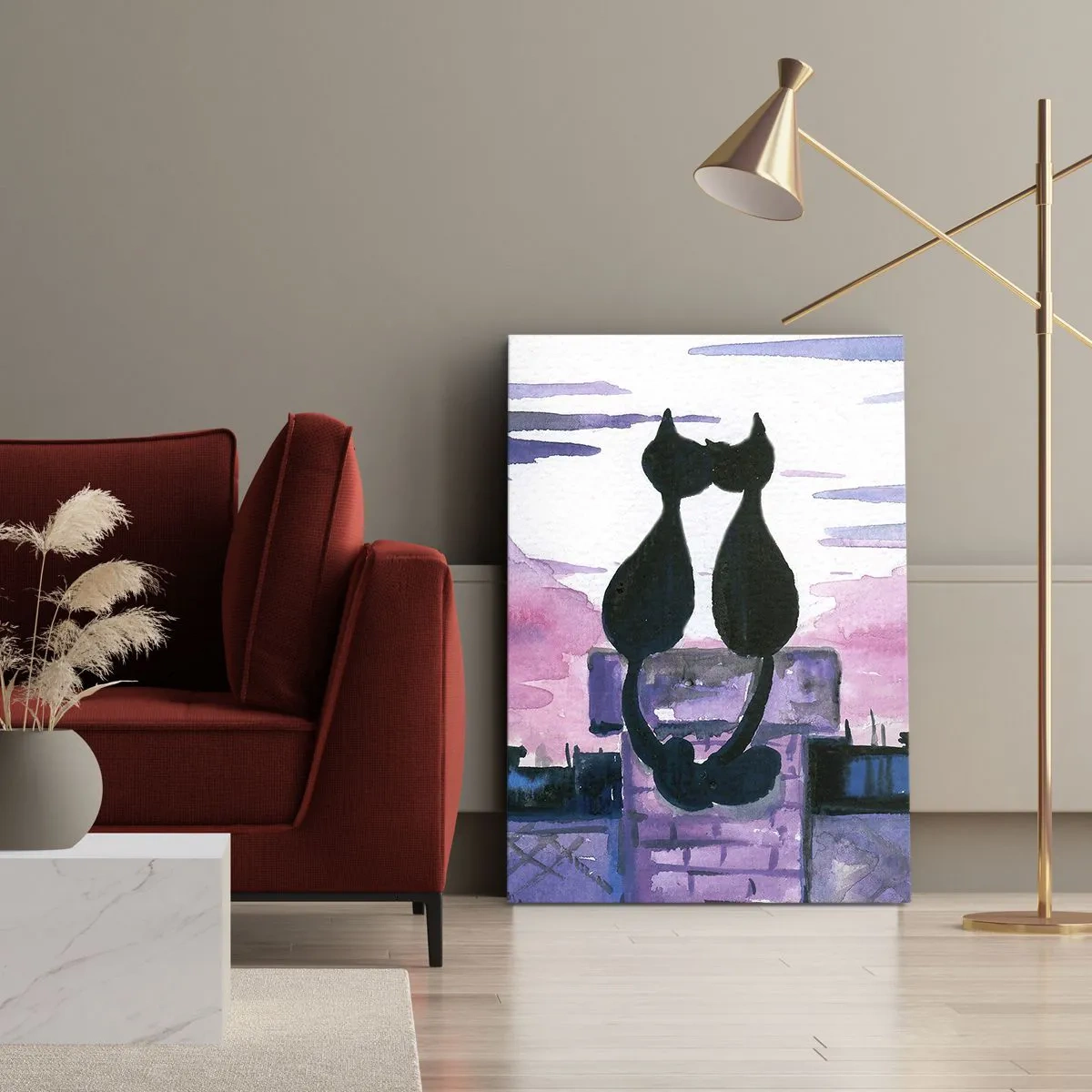 Tablou pe pânză - Rendez-vous sub lună - 50x70 cm