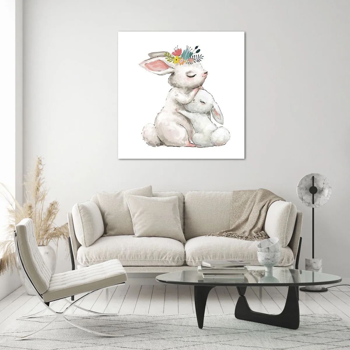 Tablou pe sticlă - Ca la mama - 70x70 cm