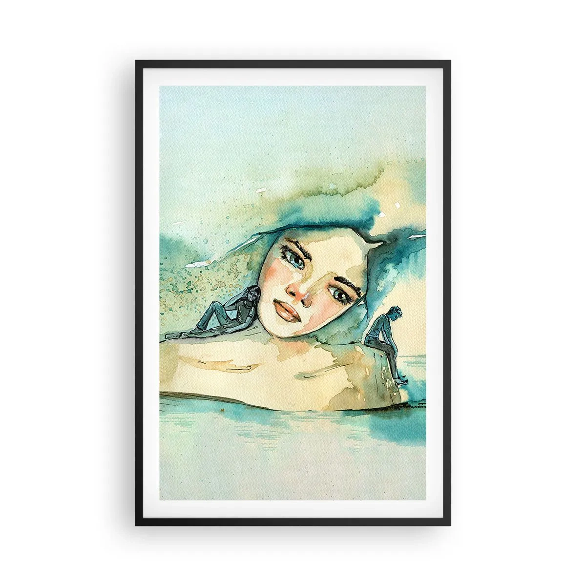 Poster în ramă neagră - Am I blue? - 61x91 cm