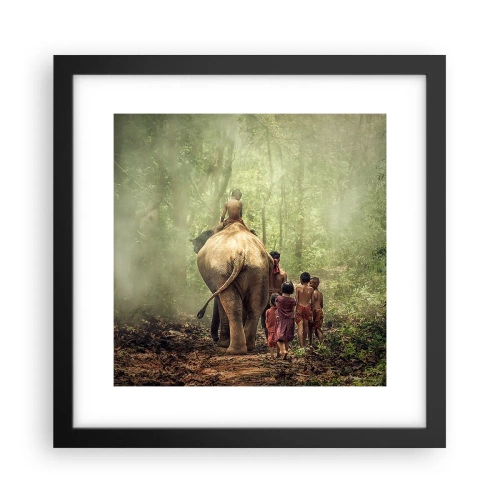 Poster în ramă neagră - Noua Carte a Junglei - 30x30 cm