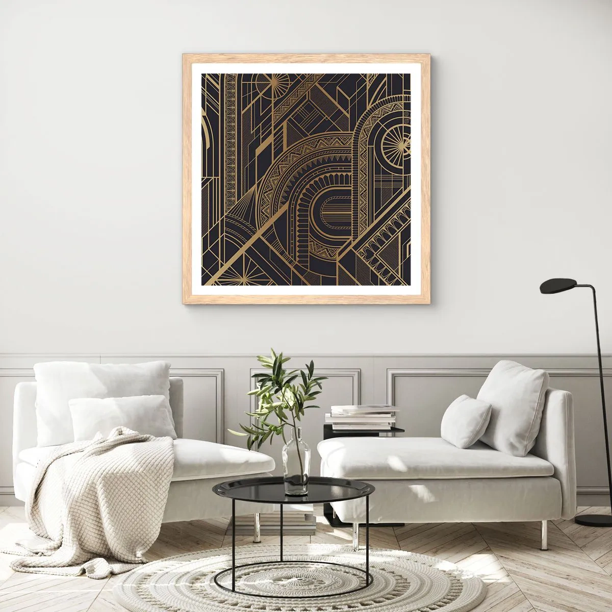 Poster în ramă de stejar deschis - Concepte, idei, planuri - 40x40 cm