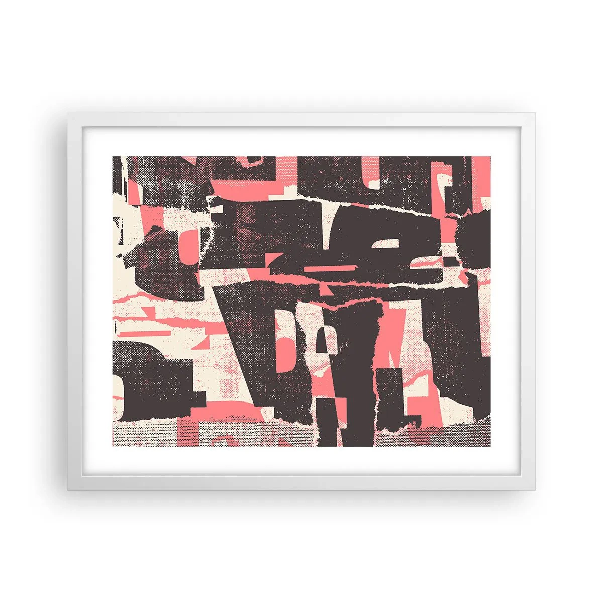 Poster în ramă albă - Toată această agitație - 50x40 cm
