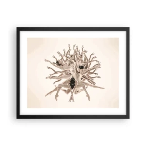 Poster în ramă neagră - Înflorirea în dans - 50x40 cm