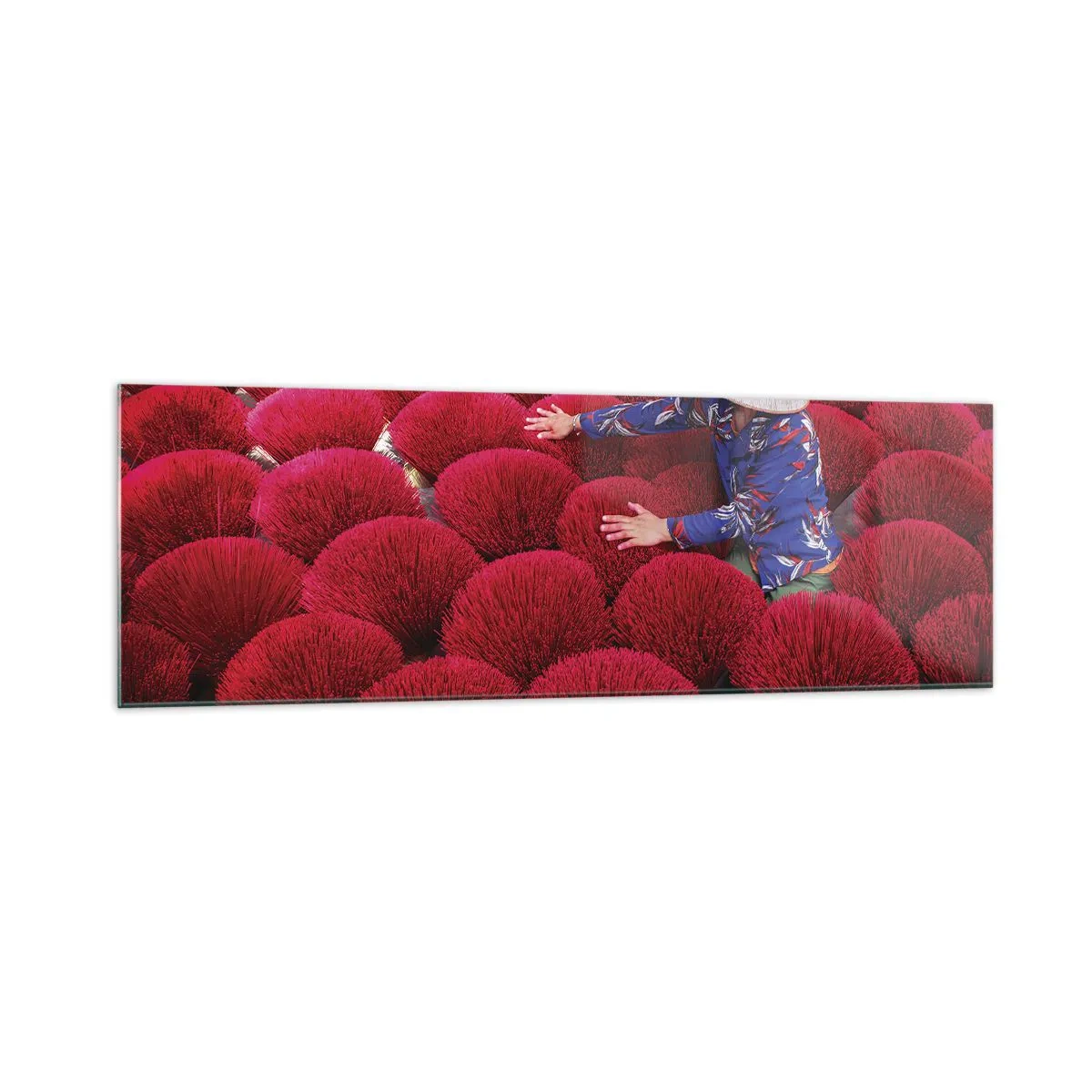 Tablou pe sticlă - Într-un câmp de orez - 160x50 cm