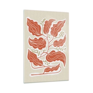 Tablou pe sticlă - Folk și coral - 70x100 cm