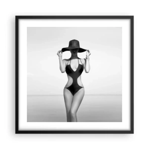 Poster în ramă neagră - Numele meu este: Eleganța - 50x50 cm