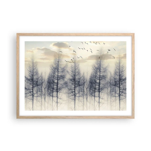 Poster în ramă de stejar deschis - Spiritele pădurii - 70x50 cm