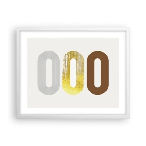 Poster în ramă albă - Ooo! - 50x40 cm