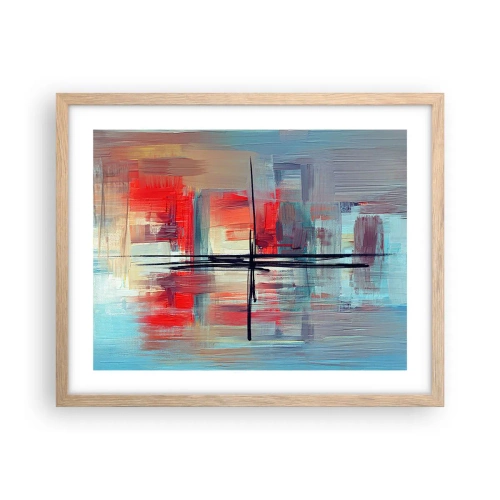 Poster în ramă de stejar deschis - Peisaj dintr-o dimensiune necunoscută - 50x40 cm