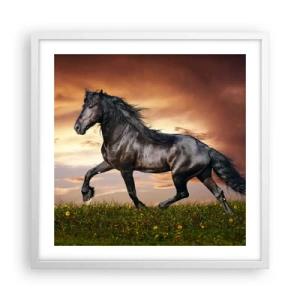 Poster în ramă albă - Prințul negru - 50x50 cm