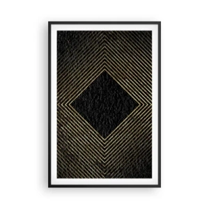 Poster în ramă neagră - Geometrie în stil glamour - 61x91 cm