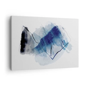 Tablou pe pânză Canvas - Forme abstracte în nuanțe de albastru cu linii delicate - 70x50cm - Iceberg - Decorațiune modernă pentru perete pentru living și dormitor ARTTOR