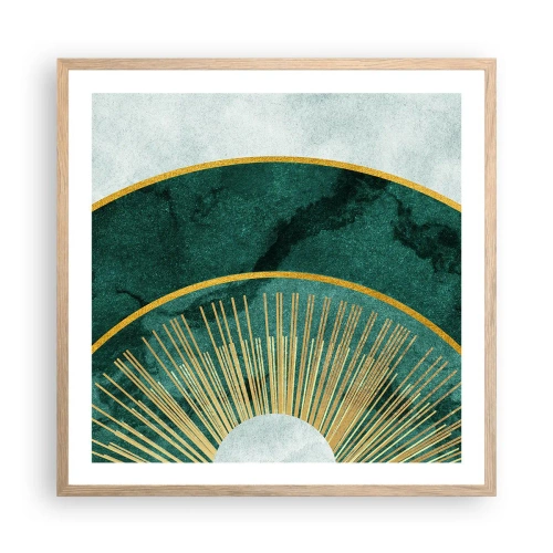 Poster în ramă de stejar deschis - Un alt sistem solar - 60x60 cm