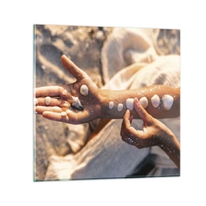 Tablou pe sticlă - Frumusețe la îndemână - 50x50 cm