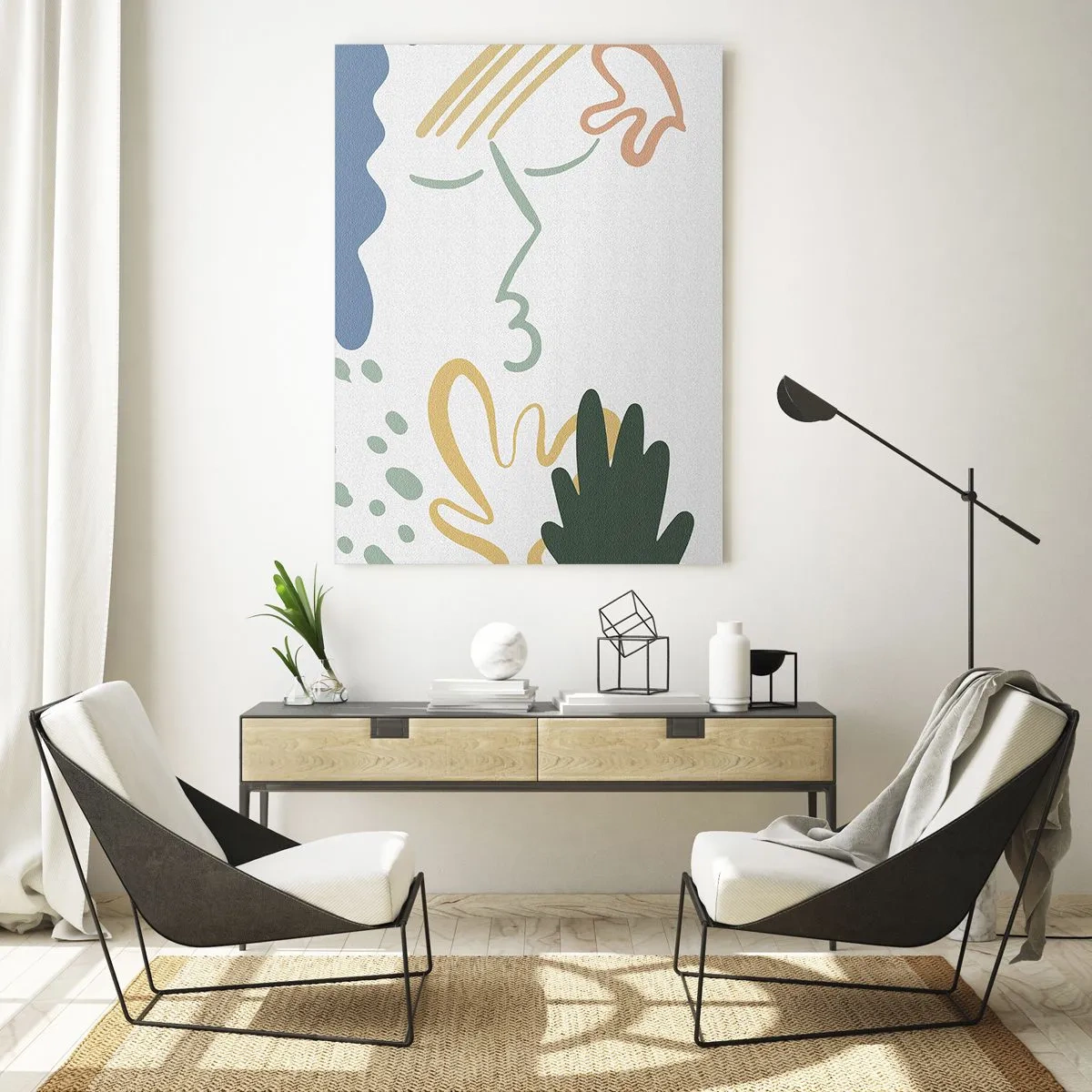 Tablou pe sticlă - Sărut de flori - 50x70 cm