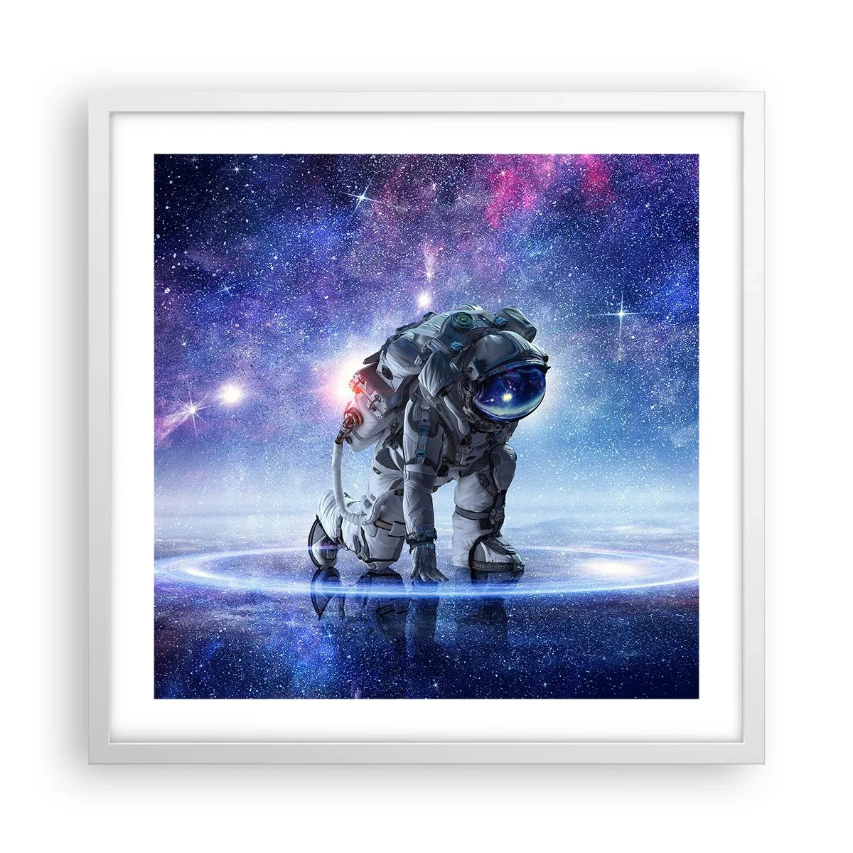 Poster în ramă albă - Cerul înstelat de deasupra mea - 50x50 cm