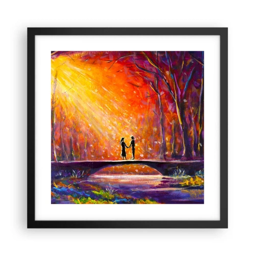 Poster în ramă neagră - Și cerul îi iubește - 40x40 cm