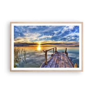 Poster în ramă de stejar deschis - Vântul se odihnește - 91x61 cm