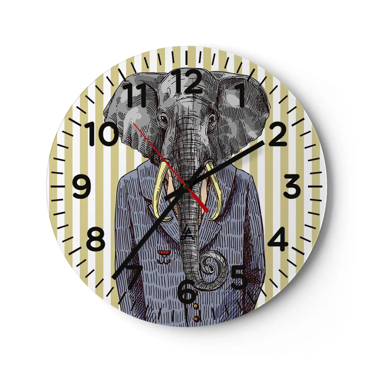 Ceas de perete - Ceas pe sticlă - Elegant prin natură - 40x40 cm