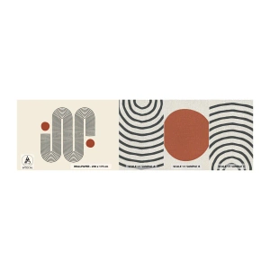 Mostră tapet Premium Canvas - De la început până la sfârșit - Abstracția, Grafică, Minimalism - 100x30 cm