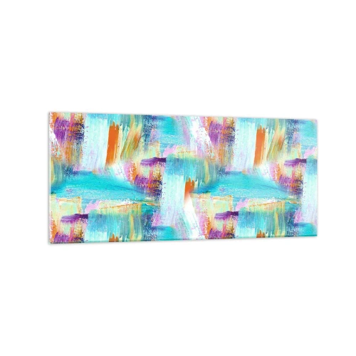 Tablou pe sticlă - Mâzgălire veselă - 120x50 cm