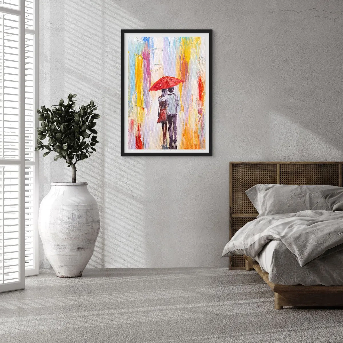 Poster în ramă neagră - Să plouă în continuare - 40x50 cm