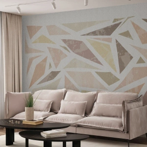 Tapet Premium Sand - Compoziție de vitralii - Minimalism, Pastel, Boho - 350x256 cm
