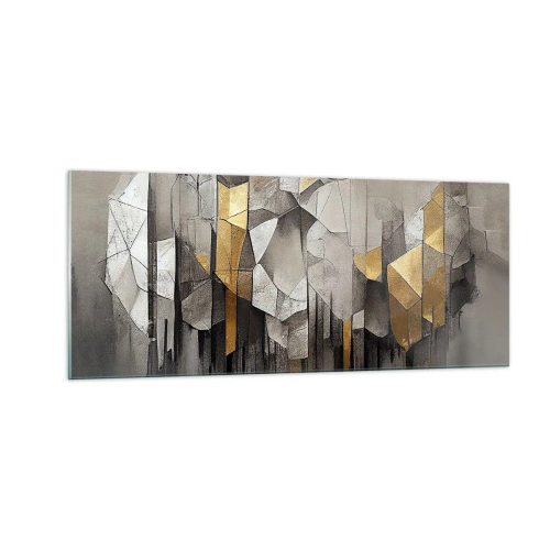 Tablou pe sticlă - Compoziție de gheață și lumină - 100x40 cm