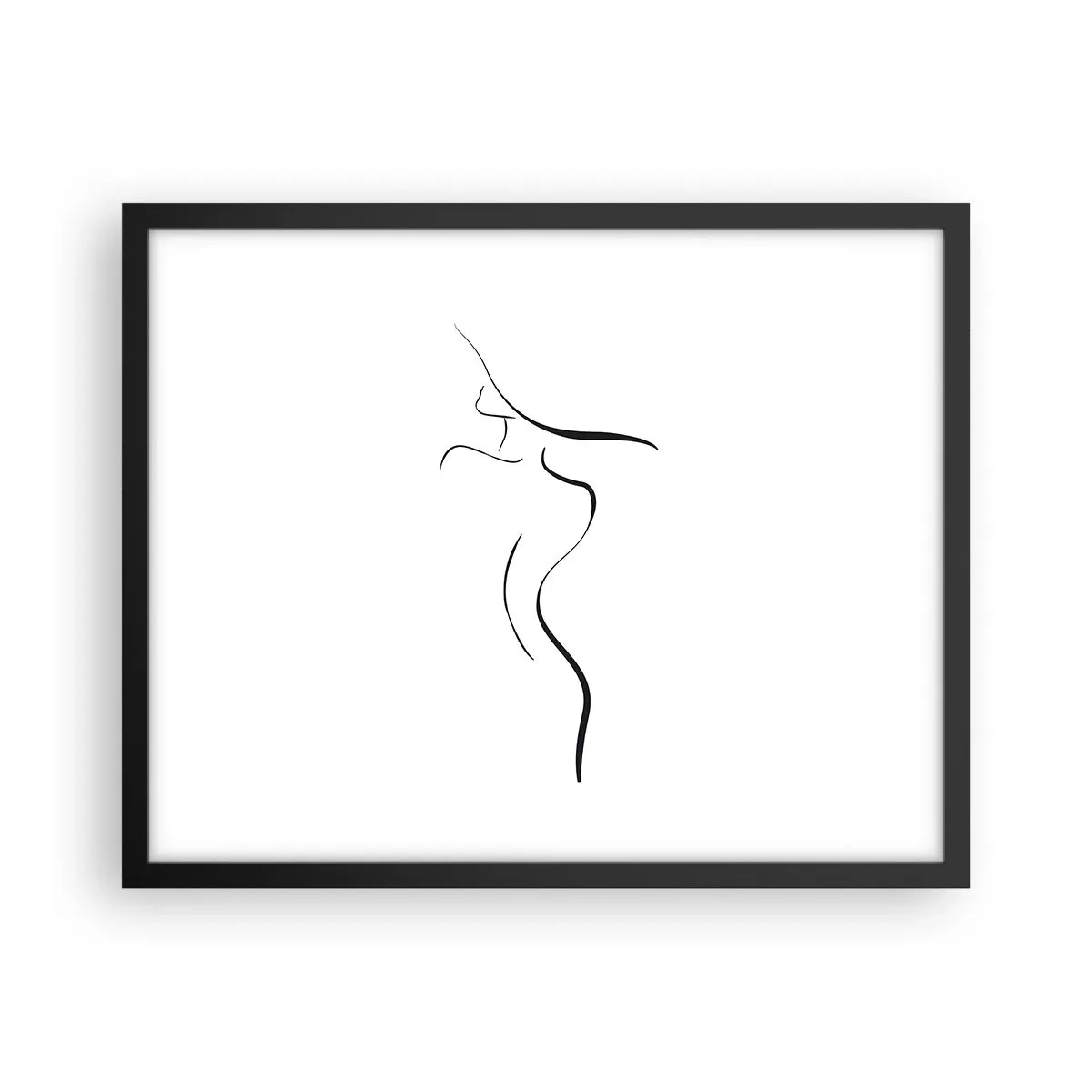 Poster în ramă neagră - E insesizabilă ca un val - 50x40 cm