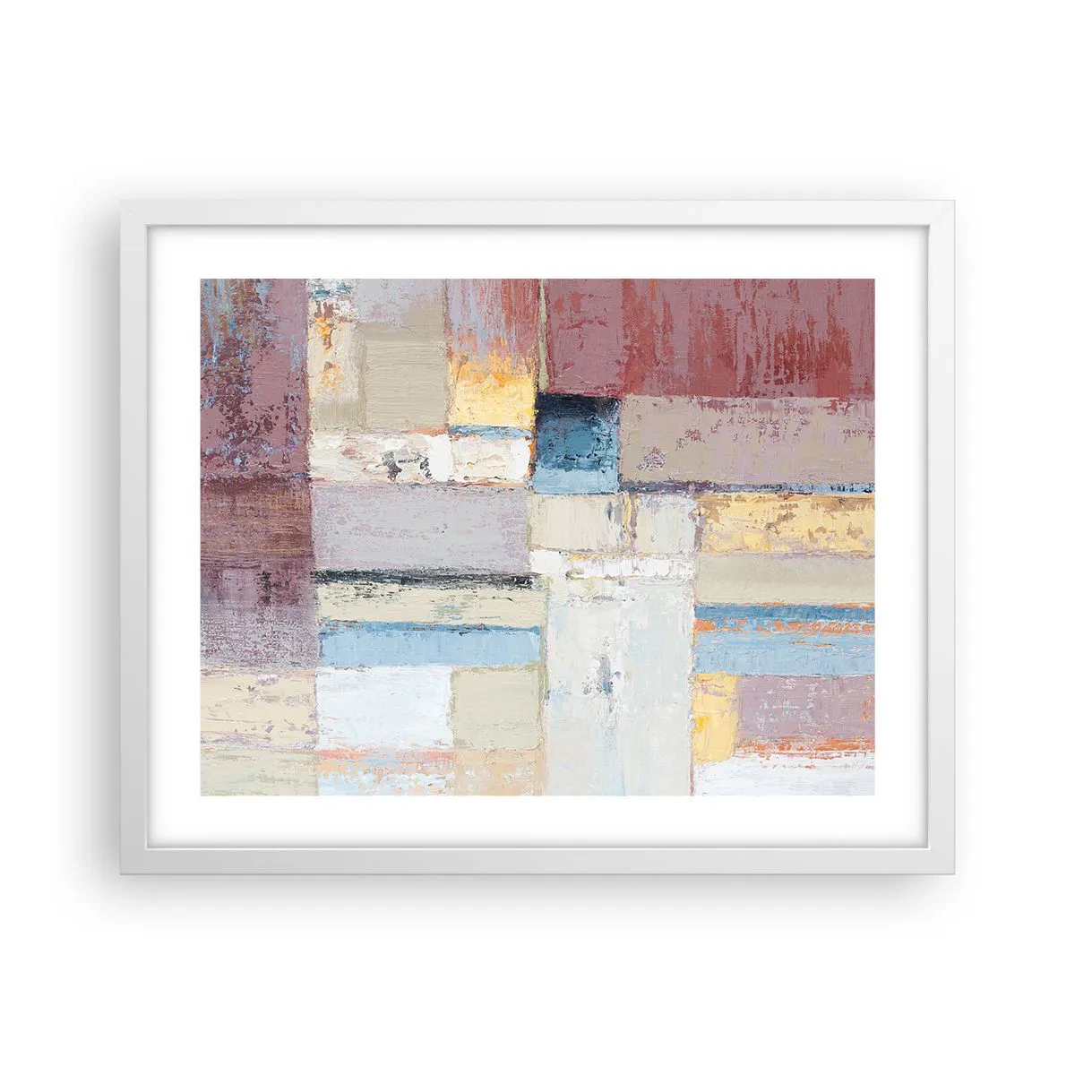 Poster în ramă albă - Liniștea geometriei - 50x40 cm