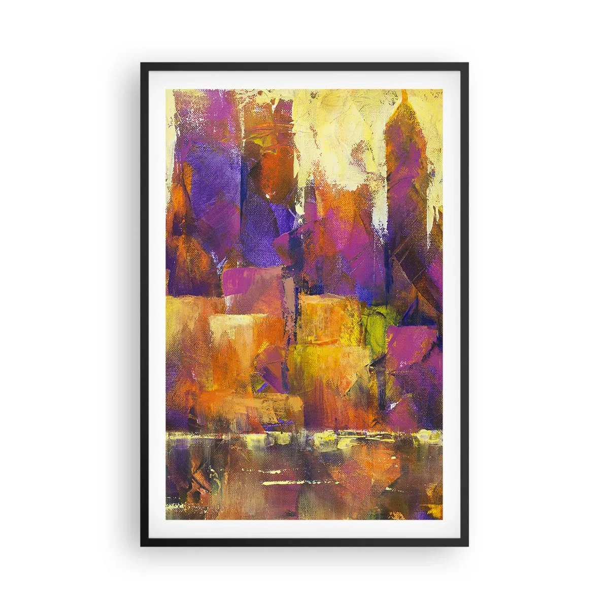 Poster în ramă neagră - Compoziția metropolitană - 61x91 cm