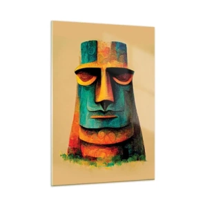 Tablou pe sticlă - Statuie, dar simpatică - 50x70 cm