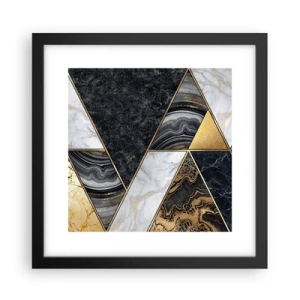Poster în ramă neagră - Piatră cu piatră - 30x30 cm