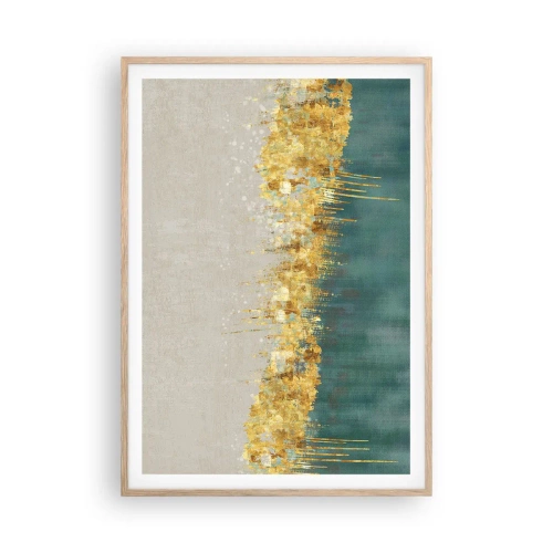 Poster în ramă de stejar deschis - Frontiera de aur - 70x100 cm