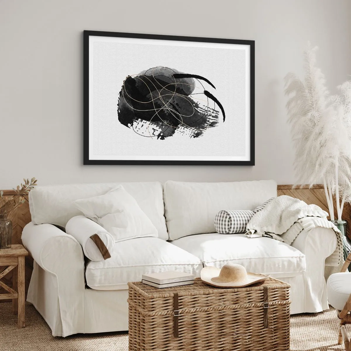 Poster în ramă neagră - Provenit din negru - 40x30 cm