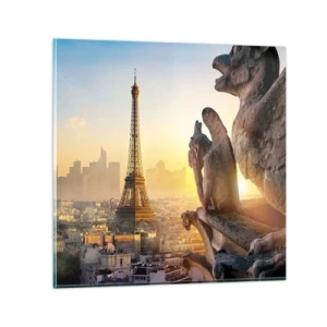 Tablou pe sticlă - S-au schimbat multe... - 40x40 cm