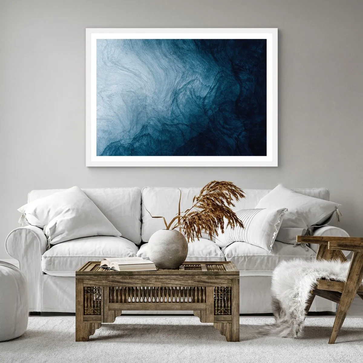 Poster în ramă albă - În adâncuri - 30x30 cm