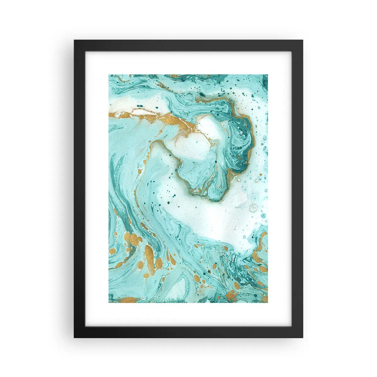 Poster în ramă neagră - Sub marele val al perioadei Edo - 30x40 cm