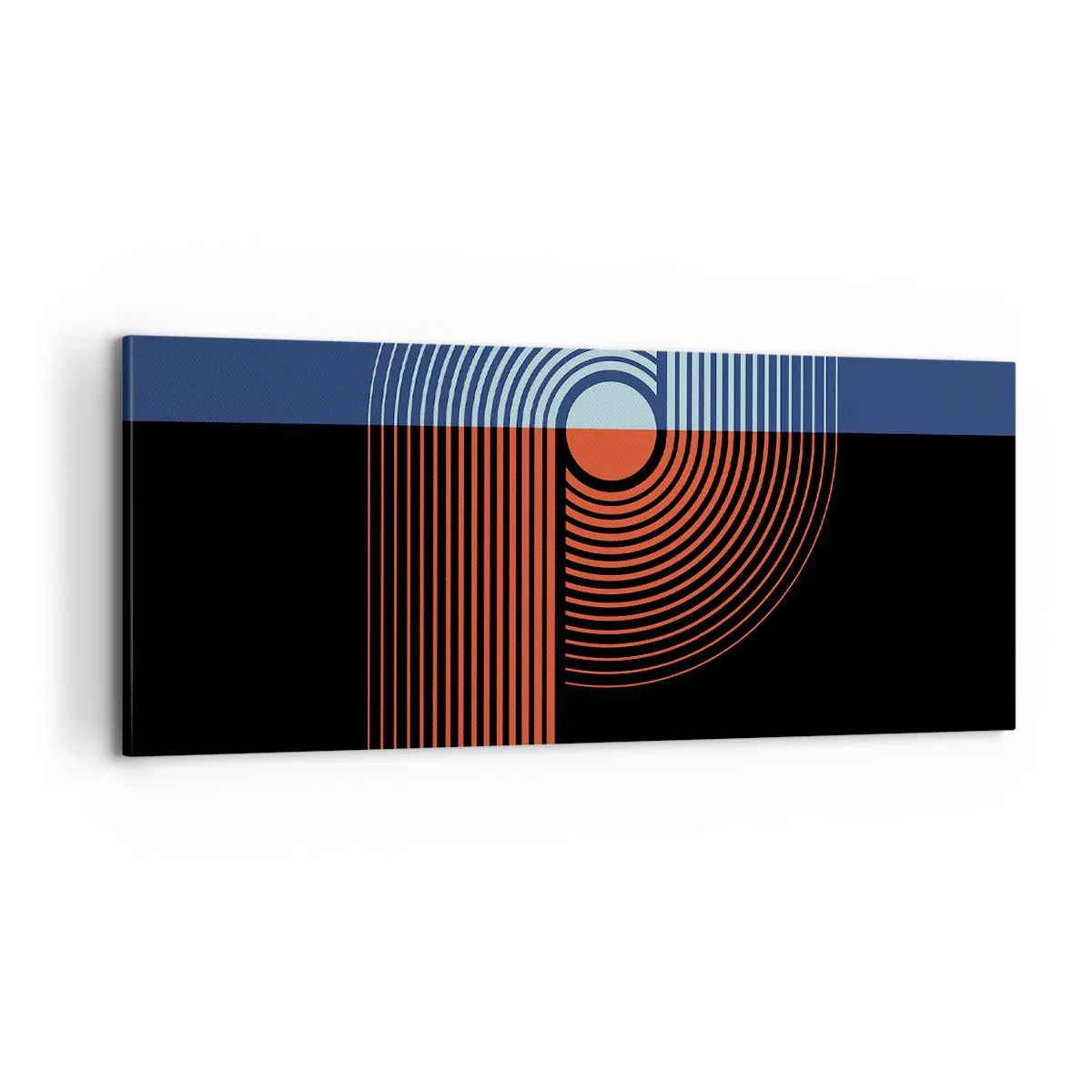 Tablou pe pânză - Într-o îmbrăţişare geometrică - 100x40 cm