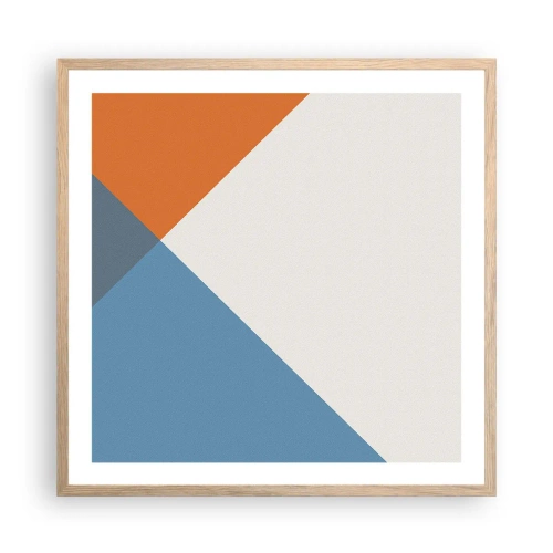 Poster în ramă de stejar deschis - La un unghi drept - 60x60 cm