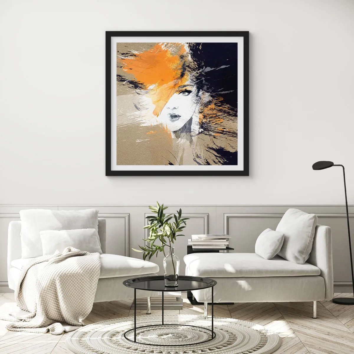 Poster în ramă neagră - Și se face lumină - 40x40 cm