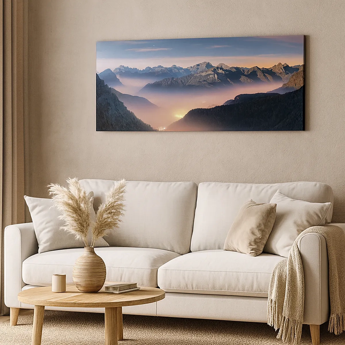 Tablou pe pânză - Lumină în văi - 30x30 cm