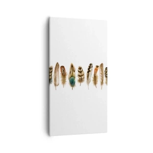 Tablou pe pânză - Variație cu pene - 55x100 cm