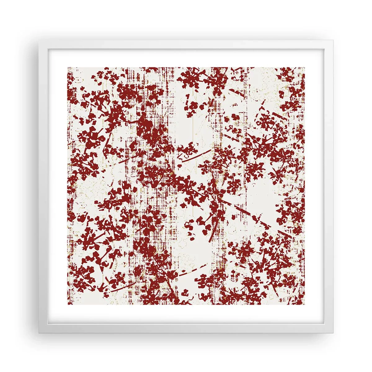 Poster în ramă albă - Ca un percal vechi - 50x50 cm