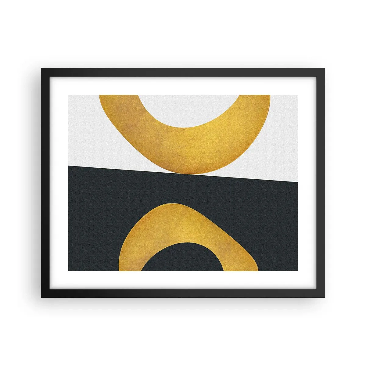 Poster în ramă neagră - În primul rând: aurul - 50x40 cm